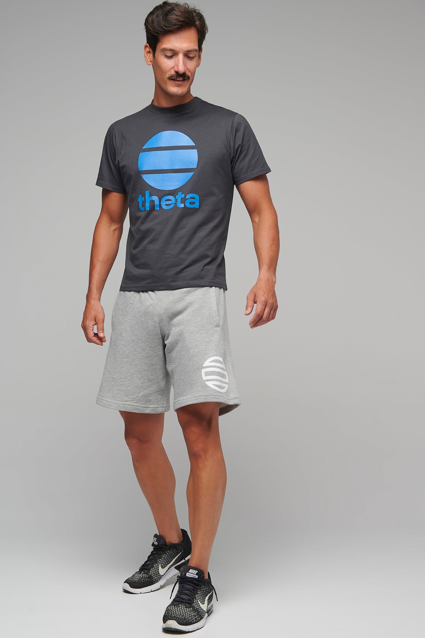 Men’s Shorts Theta minimal Logo / Grey