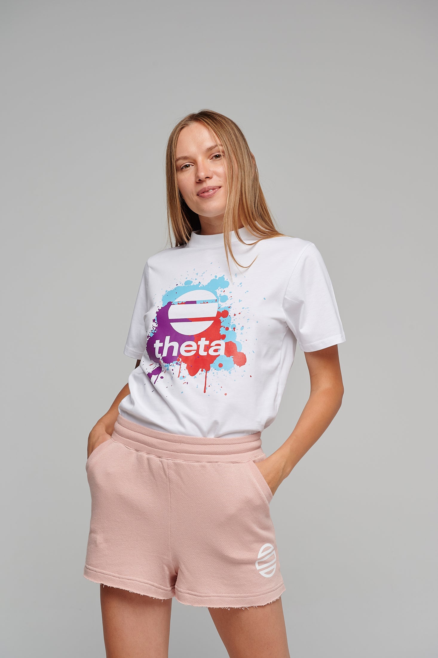 Women's Shorts Theta minimal Logo / Pink