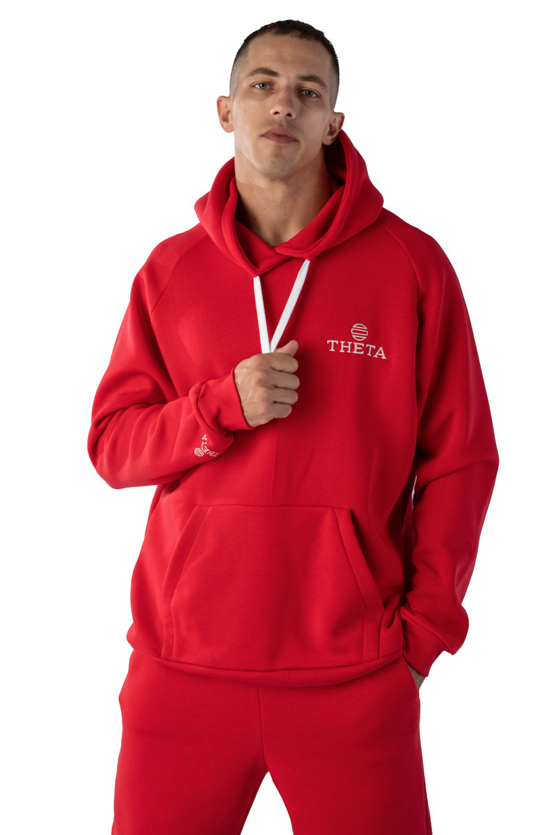 Unisex "Theta Logo" Red Hoodie